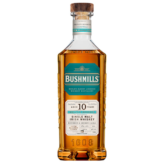 Bushmills 10 Year Old Private Reserve Plum Brandy Cask Finished Whiskey