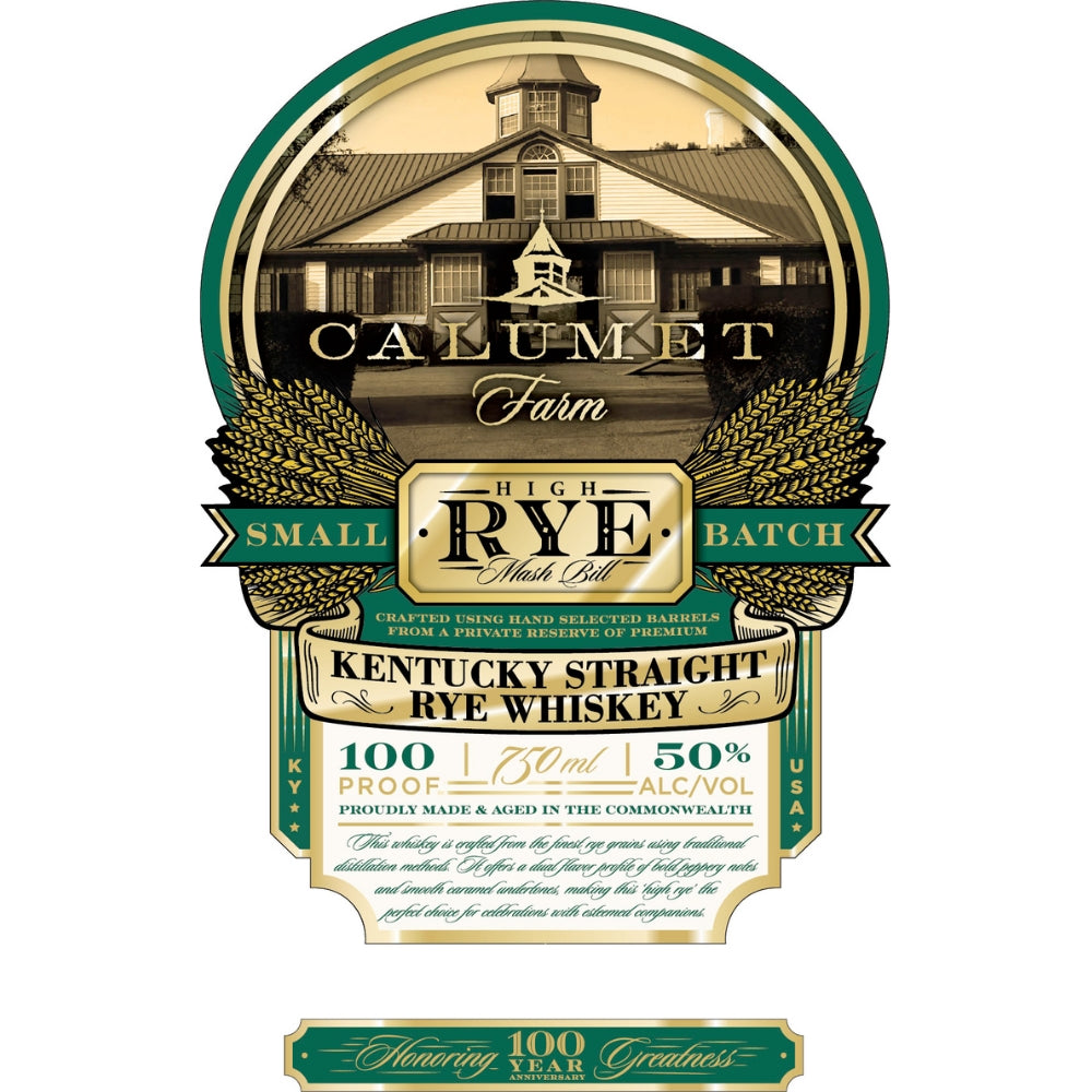 Calumet Farm 100th Anniversary High Rye Mashbill Rye