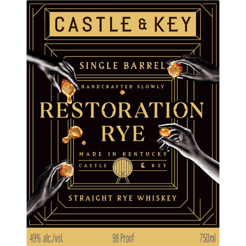 Castle & Key Restoration Rye Single Barrel 2024 Release Whiskey