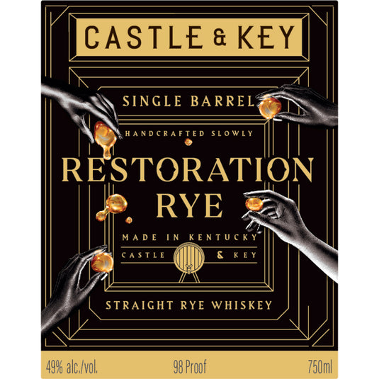 Castle & Key Restoration Rye Single Barrel 2024 Release Whiskey