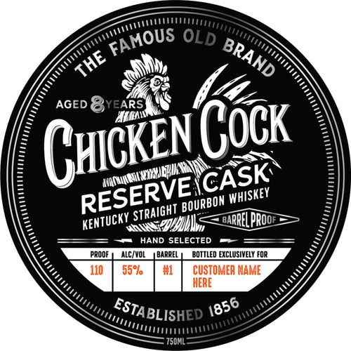 Chicken Cock 8 Year Old Reserve Cask Straight Bourbon Whiskey