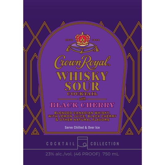 Crown Royal Black Cherry Whisky Sour Bottled Cocktail