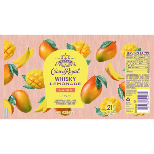 Crown Royal Whisky Lemonade Mango Canned Cocktail
