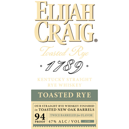 Elijah Craig Toasted Rye Whiskey