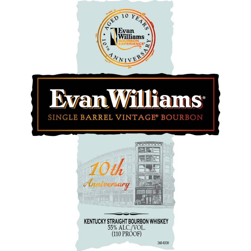 Evan Williams 10th Anniversary Single Barrel Vintage Bourbon Whiskey