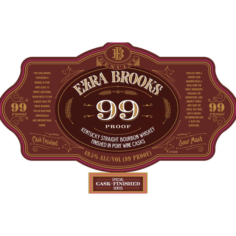 Ezra Brooks 99 Proof Bourbon Finished in Port Wine Casks Whiskey