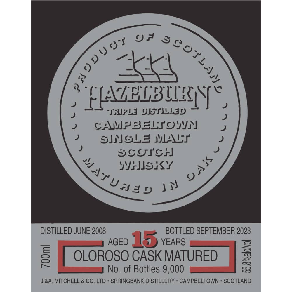 Hazelburn 15 Year Old Oloroso Cask Matured 2023  700ML