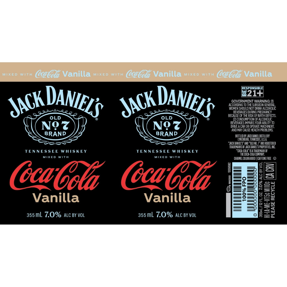 Jack Daniel's Coca Cola Vanilla Canned Cocktail