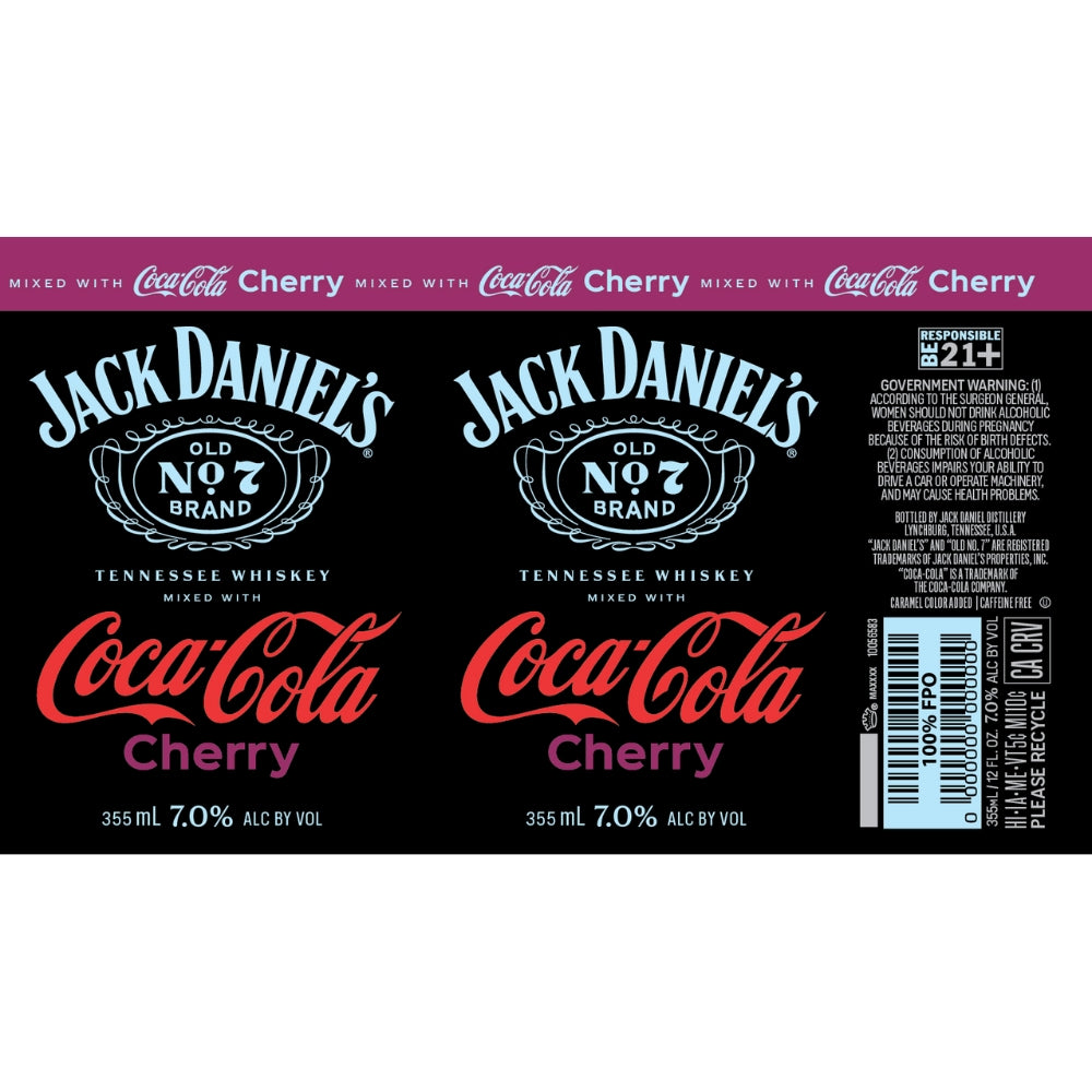 Jack Daniel's Coca Cola Cherry Canned Cocktail