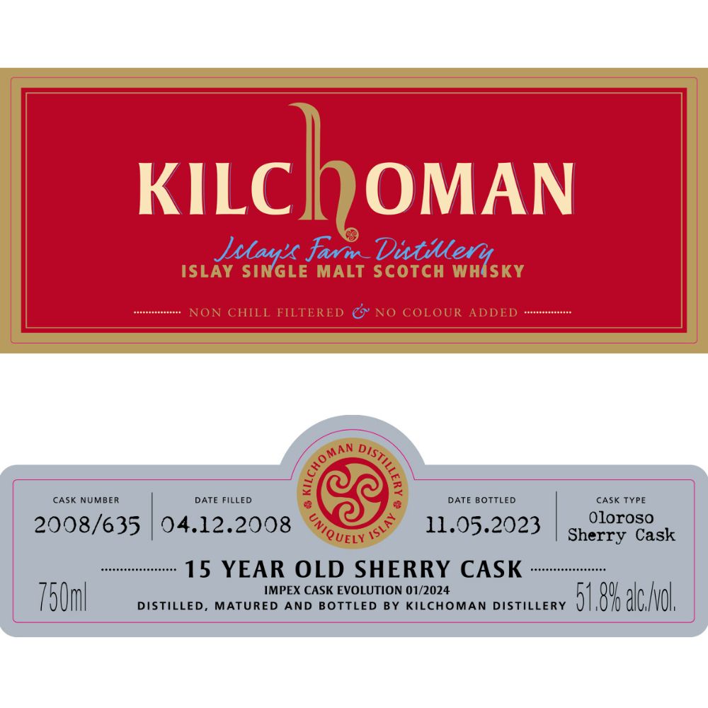 Kilchoman 15 Year Old ImpEx Cask Evolution 01/2024