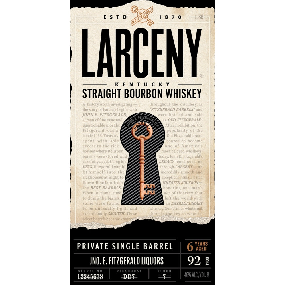 Larceny Private Single Barrel Straight Bourbon