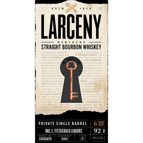 Larceny Private Single Barrel Straight Bourbon