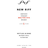 New Riff 6 Year Old Bottled in Bond Malted Rye Whiskey