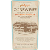 Ol’ New Riff Bottled in Bond Straight Bourbon