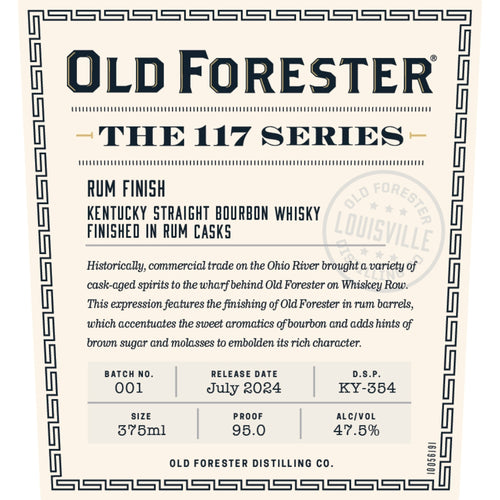 Old Forester The 117 Series Rum Finish Straight Bourbon