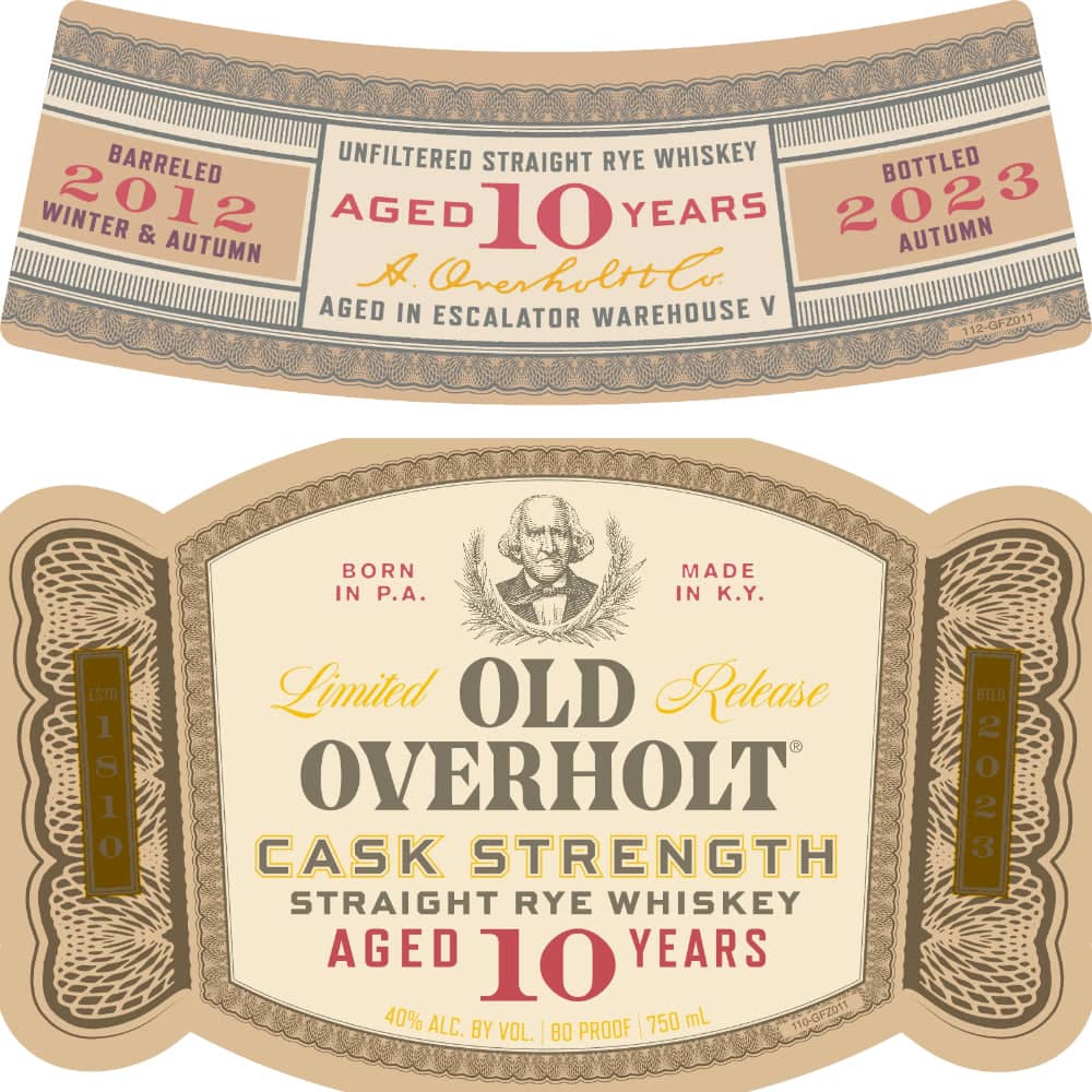 Old Overholt 10 Year Old Cask Strength Straight Rye Whiskey