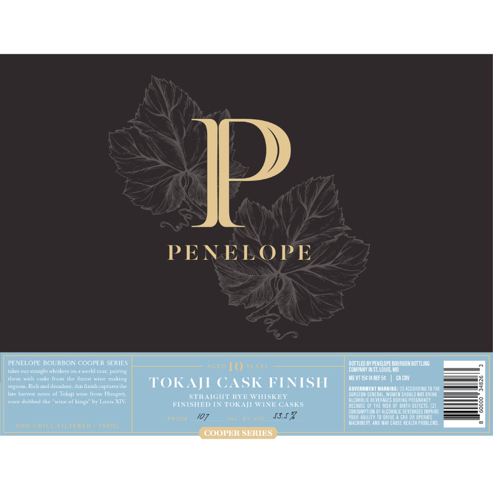 Penelope 10 Year Old Tokaji Cask Finish Straight Rye