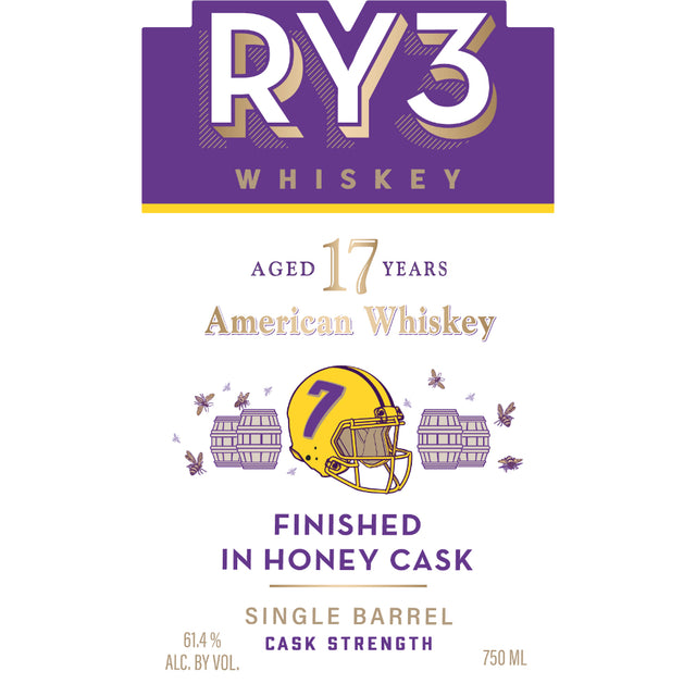 RY3 17 Year Old Honey Cask Finished American Whiskey