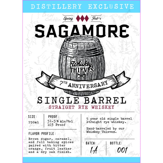 Sagamore 7th Anniversary Single Barrel Straight Rye Whiskey