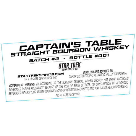 Star Trek Spirits Captain’s Table Straight Bourbon Batch #2