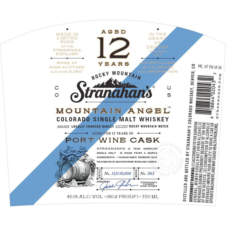 Stranahan’s Mountain Angel 12 Year Old Port Wine Cask