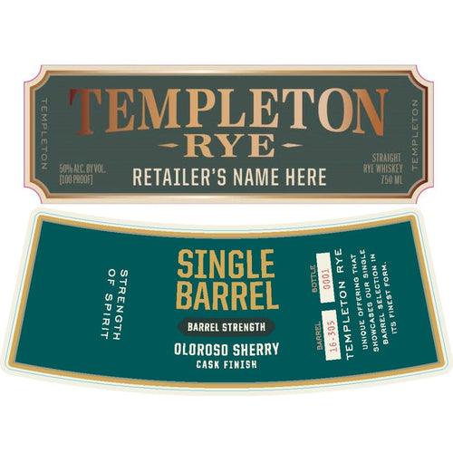 Templeton Rye Single Barrel Oloroso Sherry Cask Finish