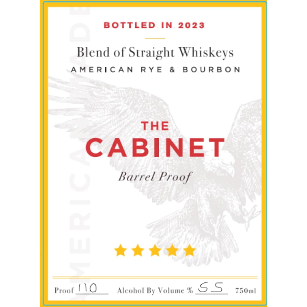 The Cabinet Barrel Proof Blended Whiskey 2023 Edition