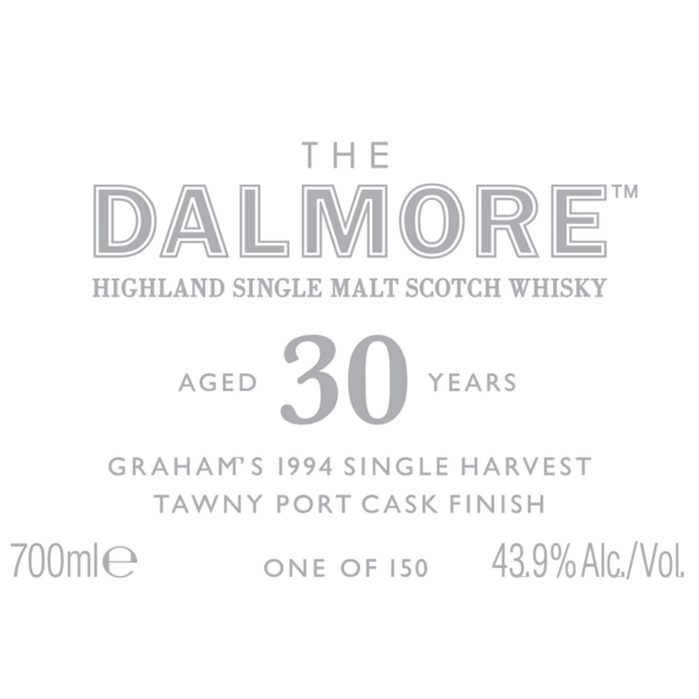 The Dalmore 30 Year Old Graham’s 1994 Single Harvest Tawny Port Cask