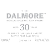 The Dalmore 30 Year Old Graham’s 1994 Single Harvest Tawny Port Cask