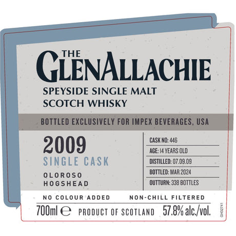 The Glenallachie 14 Year Old 2009 Cask No. 446 - Impex Whiskey