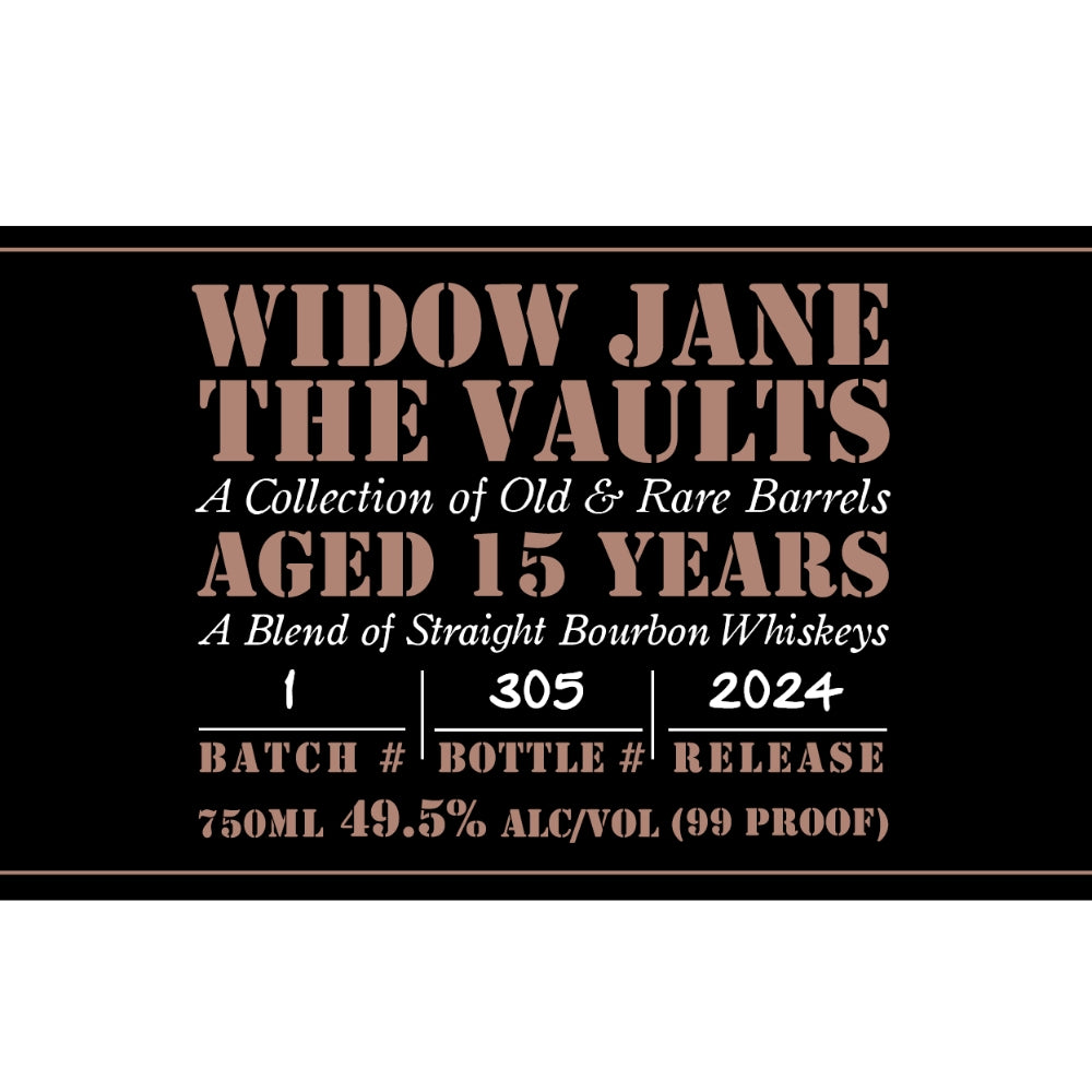 Widow Jane The Vaults 15 Year Old 2024 Release