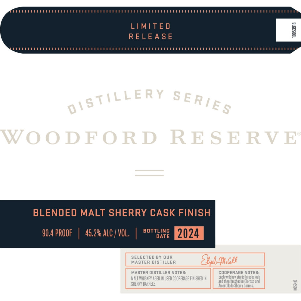 Woodford Reserve Distillery Series Blended Malt Sherry Cask Finish 2024 Release