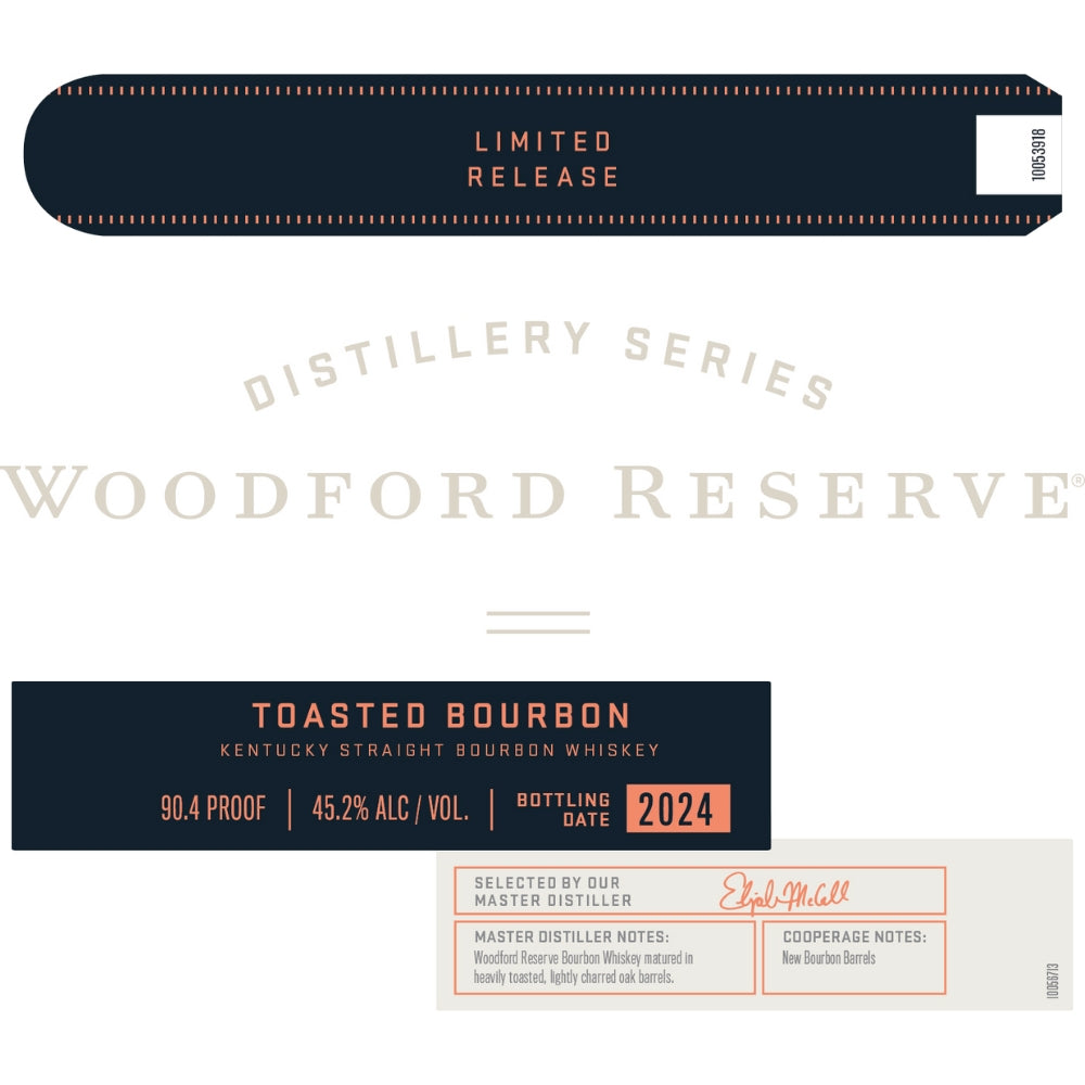 Woodford Reserve Distillery Series Toasted Bourbon 2024 Release Whiskey