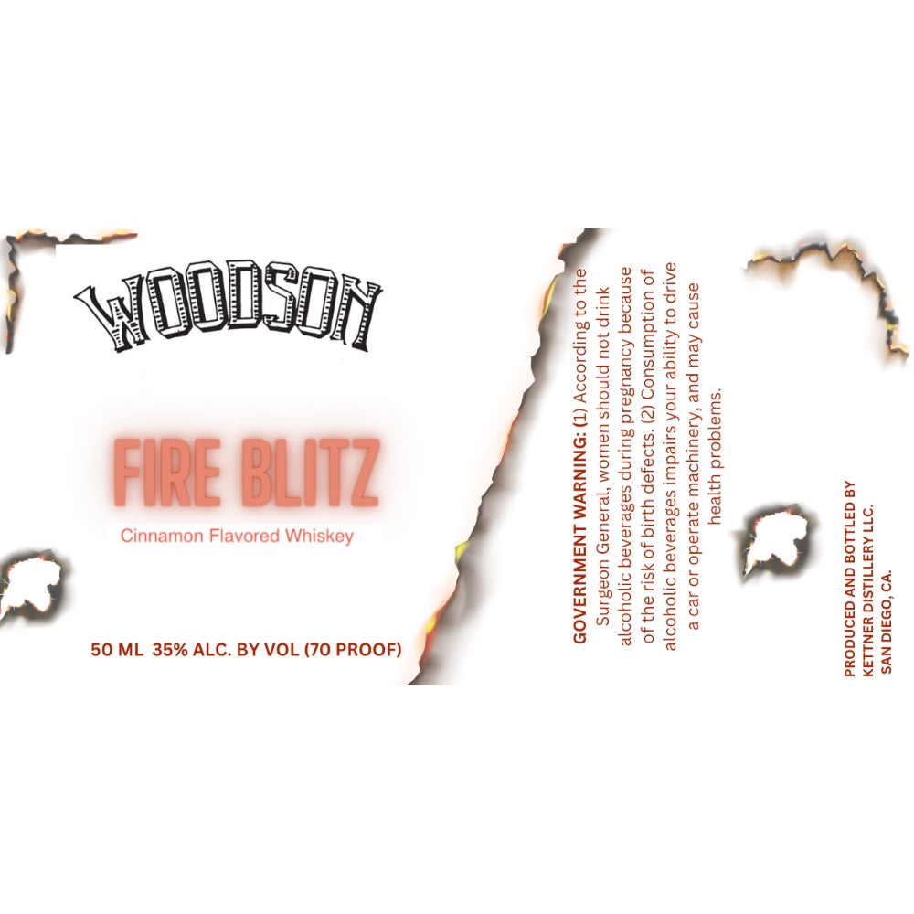 Woodson Fire Blitz Cinnamon Whiskey by Charles Woodson 50ml