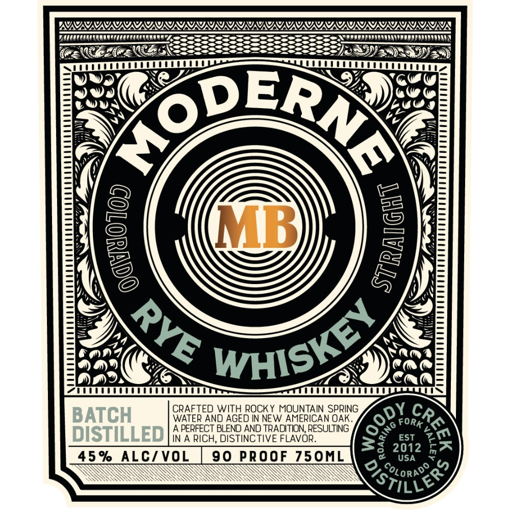 Woody Creek Distillers Moderne Rye Whiskey By William H. Macy