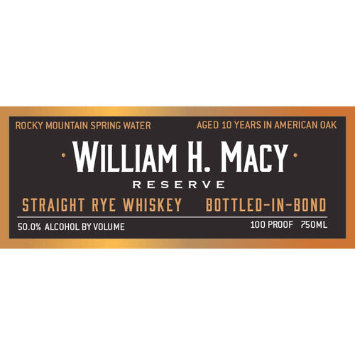 Woody Creek Distillers William H. Macy Reserve Straight Rye