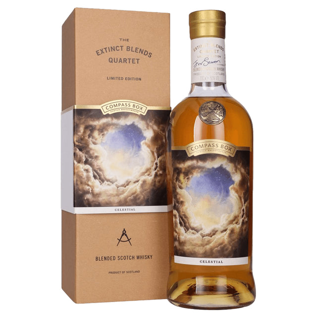 Blended Scotch Whisky bottle and packaging with 'Compass Box' branding on a white background