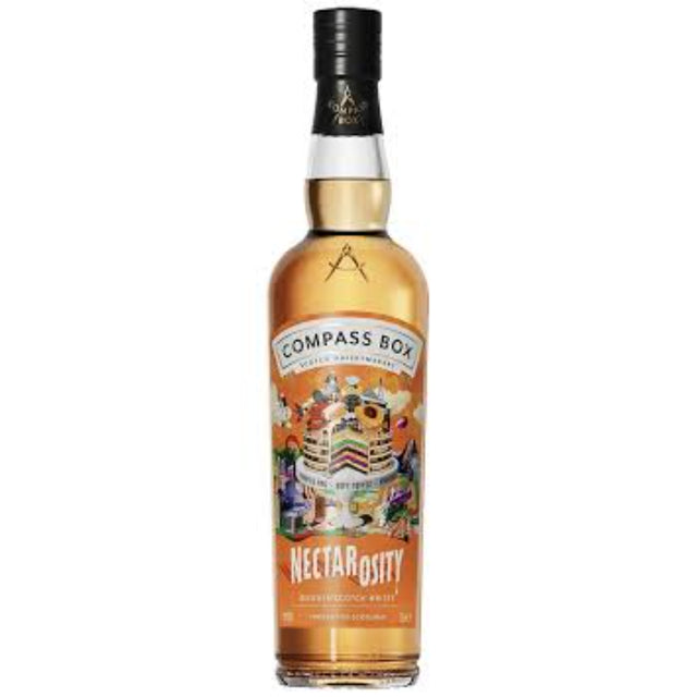Bottle of Compass Box Nectarosity whisky on a white background