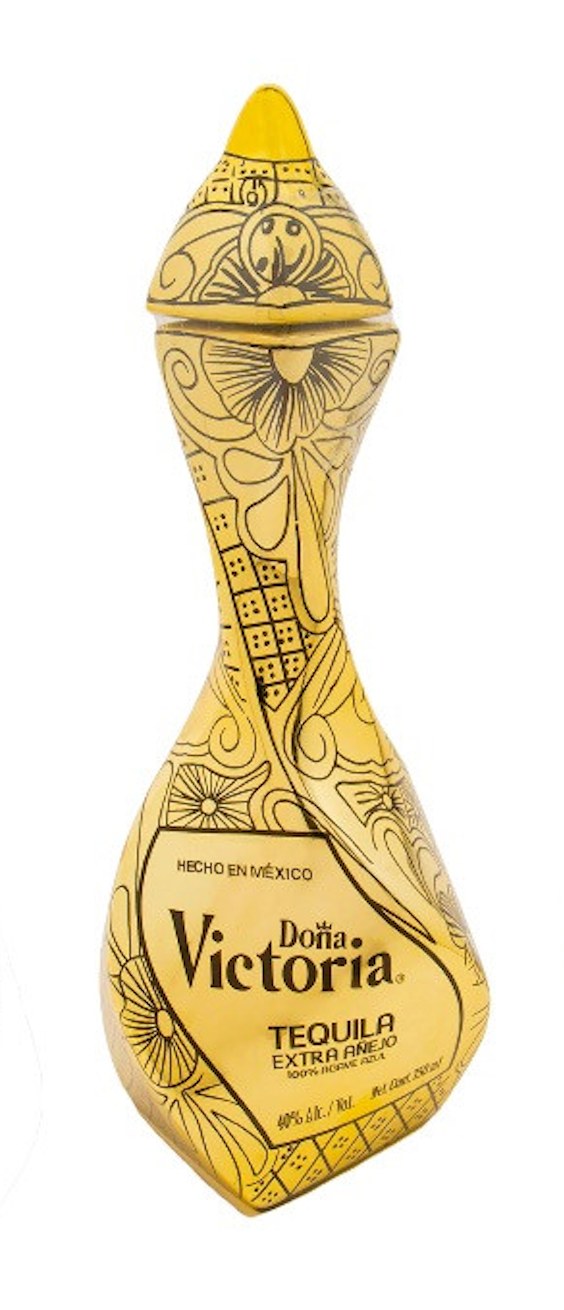 Dona Victoria Tequila Extra Anejo Gold Bottle