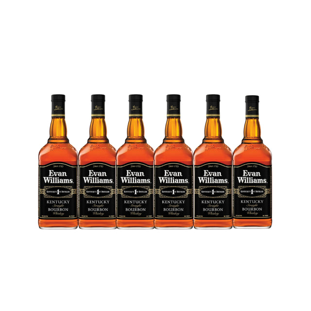 Evan Williams Straight Bourbon Whiskey 6 Pack