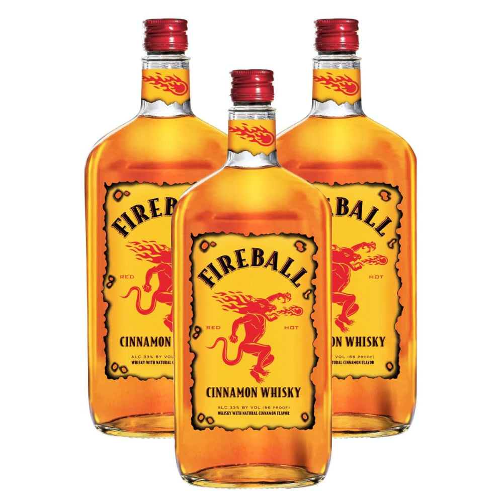 Fireball Cinnamon Whiskey 3 Pack Combo Whiskey