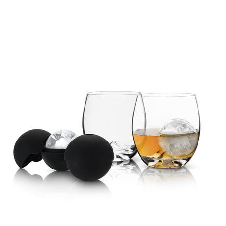 Glacier Rocks® 4-Piece Ice Ball Mold and Tumbler Set