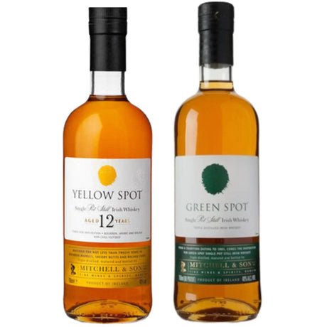 Green Spot Irish Whiskey X Yellow Spot 12 Year Old Single Pot Still Irish Whiskey