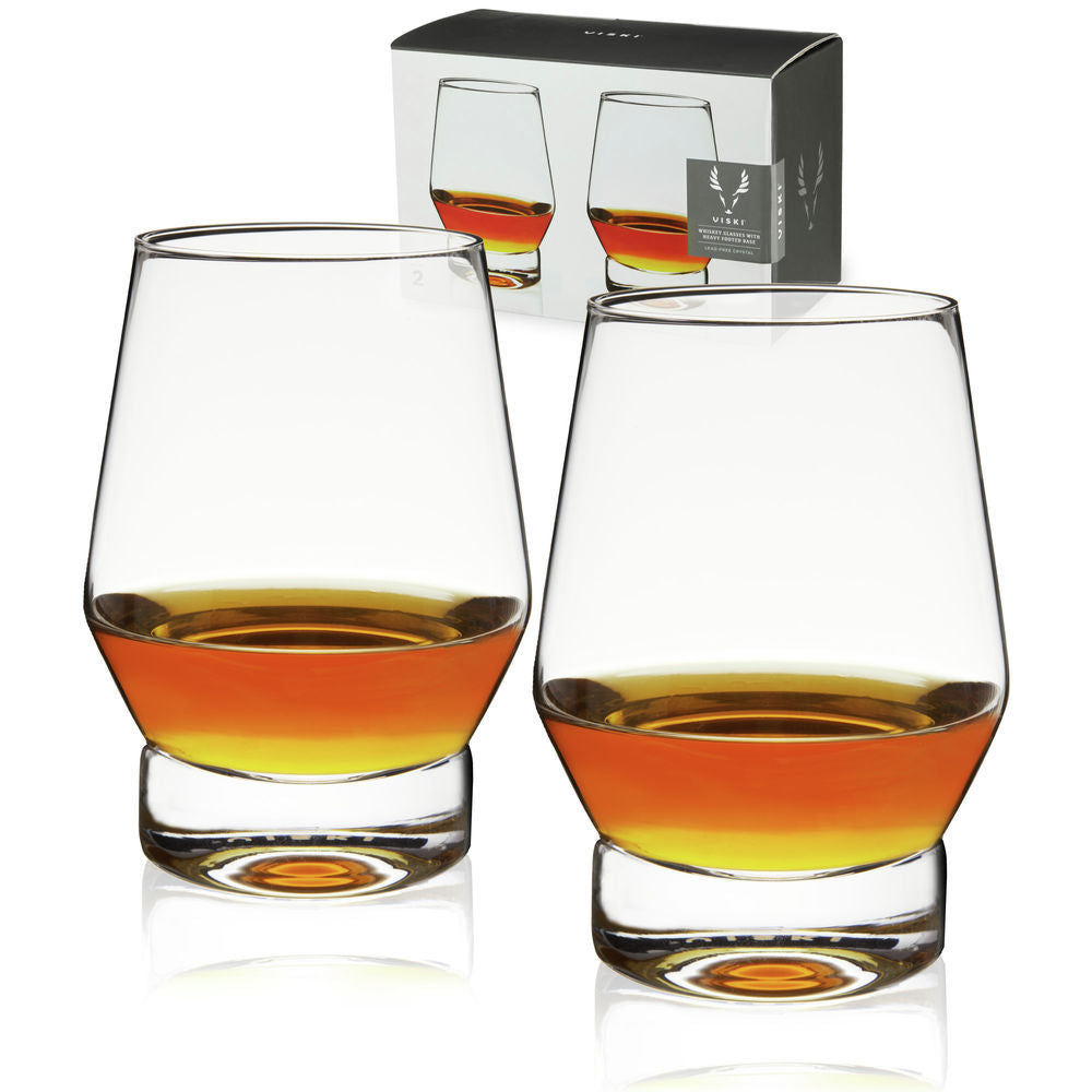 Heavy Base Crystal Whiskey Glasses