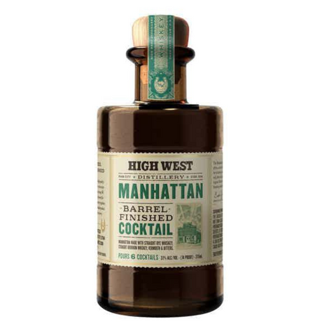 High West Manhattan Barrel Finished Ready Made Cocktail Whiskey