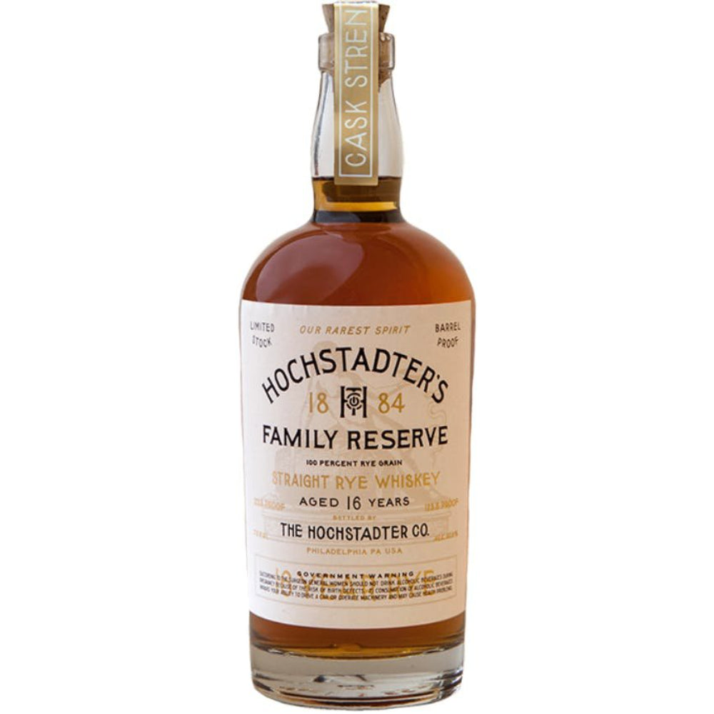 Hochstadter's Family Reserve Cask Strength Straight Rye 16 Year Whiskey