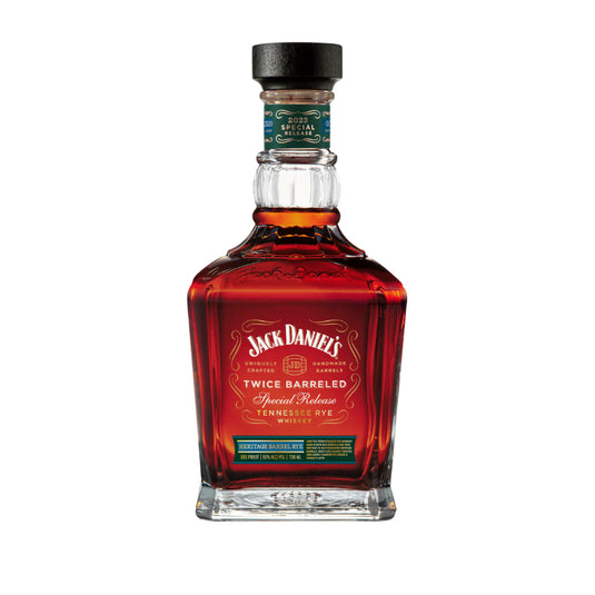 Jack Daniel's 2023 Twice Barreled Special Release Heritage Barrel Tennessee Rye Whiskey