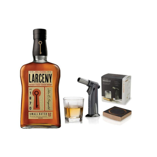 Larceny Small Batch Bourbon Whiskey x Alchemi Barrel Board Smoking Set