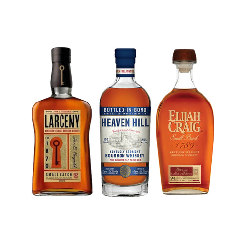 Larceny Small Batch x Heaven Hill 7 Year x Elijah Craig Small Batch Bourbon Bundle Whiskey
