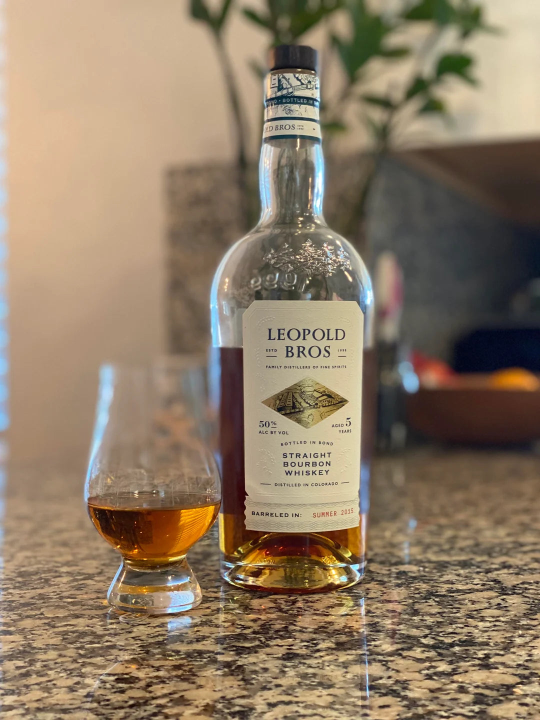 Leopold Bros 5 Year Old Bottled In Bond Bourbon Whiskey